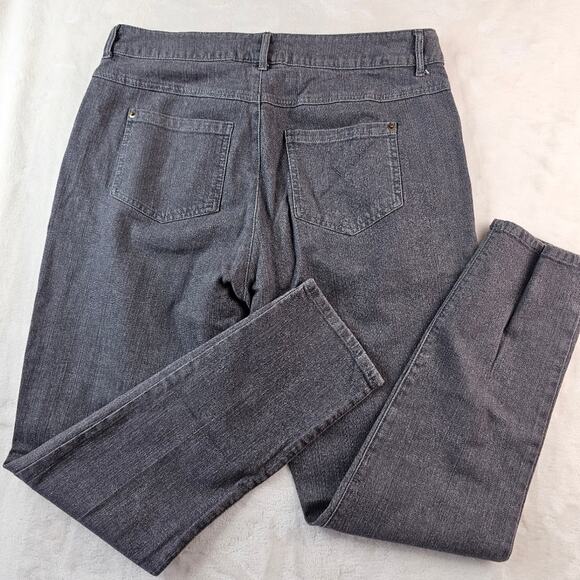 Soft Surroundings pants Pull On Stretch Gray Denim Jeans XL Extra Large comfort - Picture 9 of 10